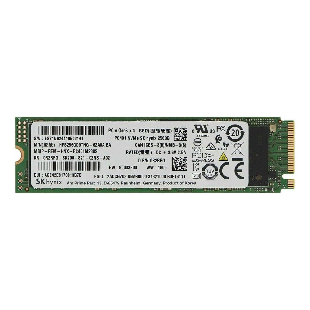 SK Hynix 256GB M. 2 SSD NVMe PCIe Model HFS256GD9MND-5510A BA - OEM